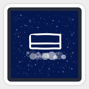 Bank card, electronic money, payment, technology, light, universe, cosmos, galaxy, shine, concept Sticker